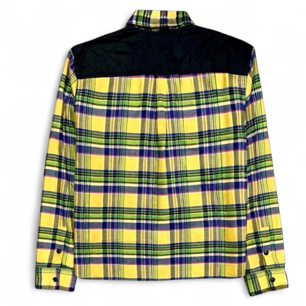 Polo Ralph Lauren Yellow Plaid Flannel Half Zip Quilted Shirt Jacket Size XL - Picture 6 of 8